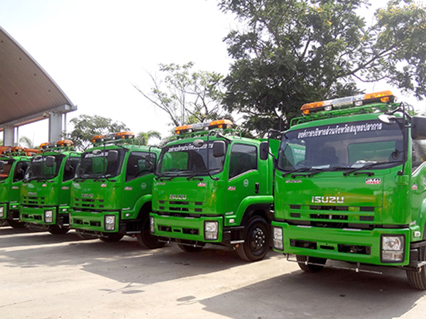 Delivering BUCHER CF60 road vacuum sweeping truck